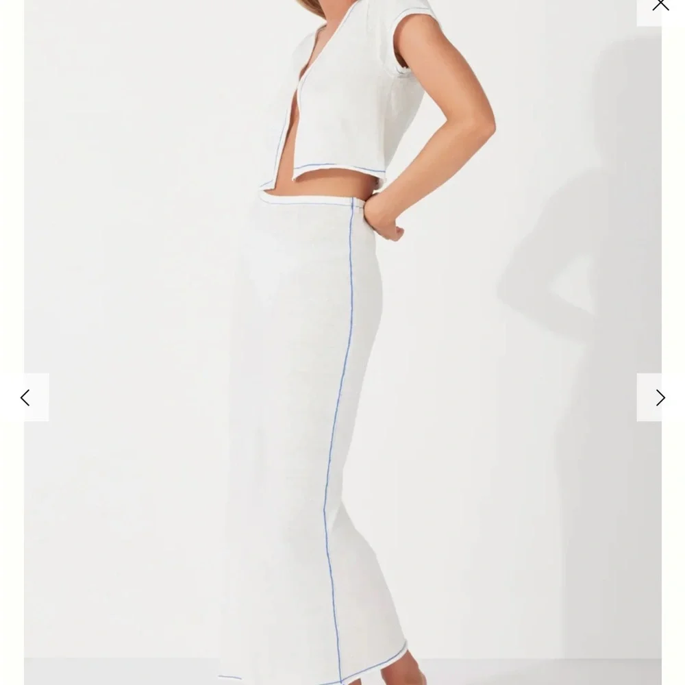 Zulu & Zephyr Milk Contrast Knit Set NWT Skirt and Top - Picture 8 of 10